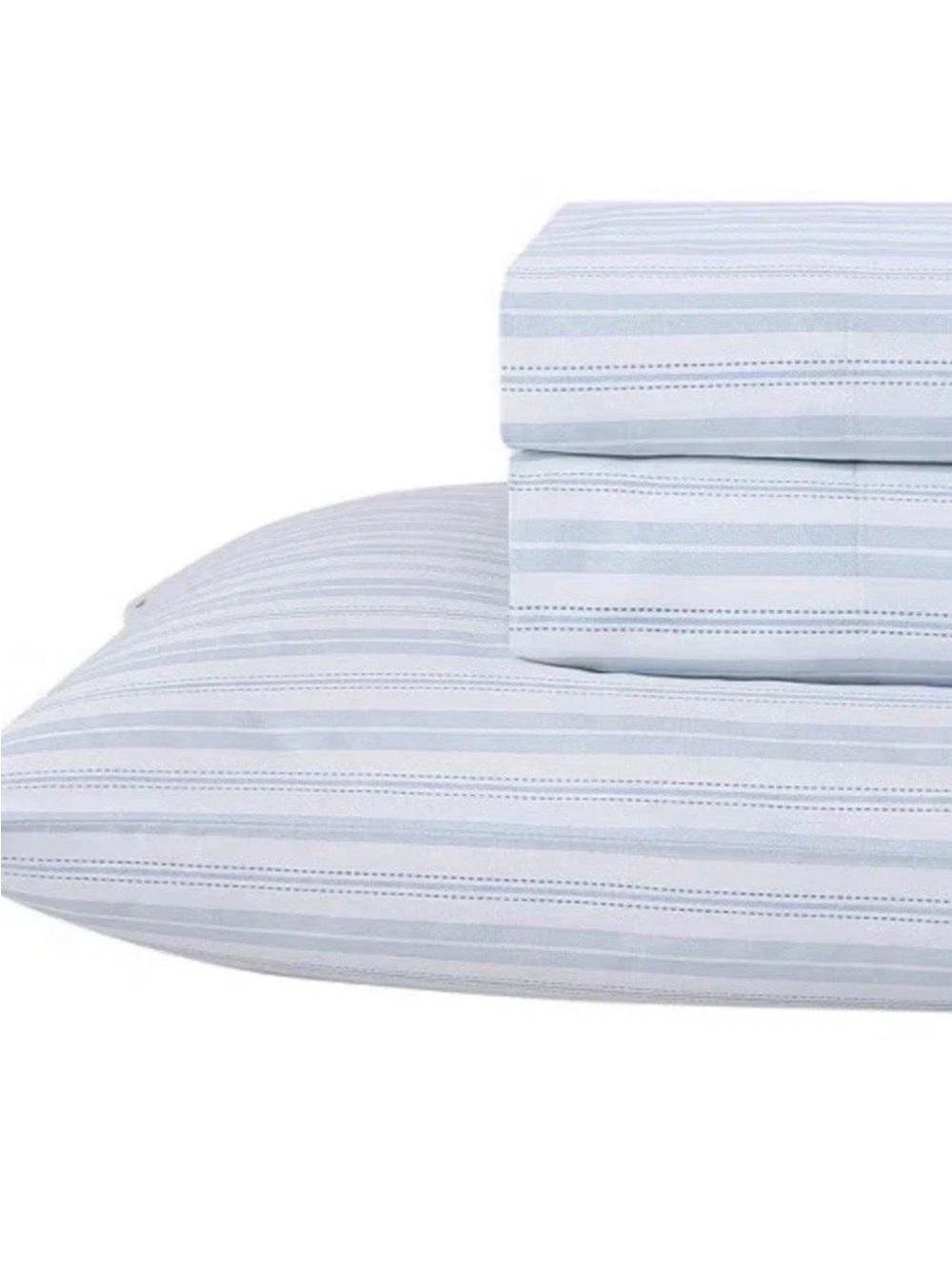 Laura Ashley Fern Blue Queen 300 Thread Count Cotton Sheet Set NWT